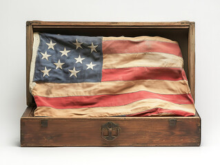 Honored and Remembered: Folded Flag in a Tribute Display