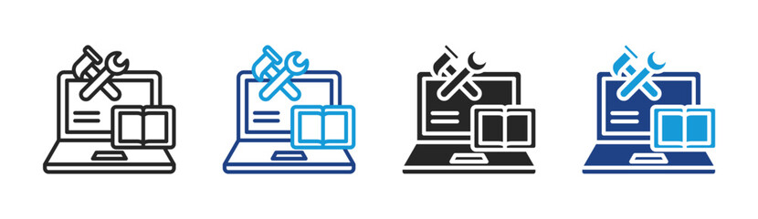 Development icon set multiple style collection