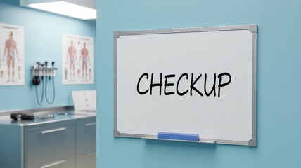 Naklejka premium Private healthcare consultation session concept. Medical office interior featuring a 