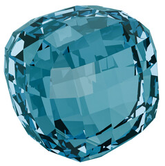 Colorful blue cube 3D crystal shapes