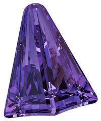 Colorful purple pyramid 3D crystal shapes