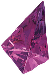 Colorful pink pyramid 3D crystal shapes