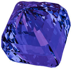 Colorful blue cube 3D crystal shapes