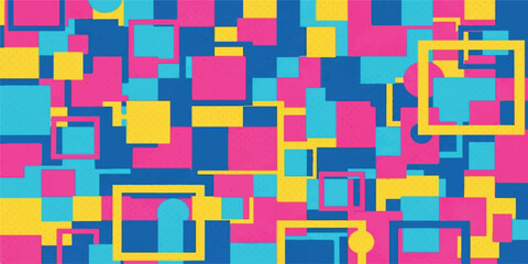 Colorful abstract background with geometric shapes vibrant and playful design suitable for modern graphic projects