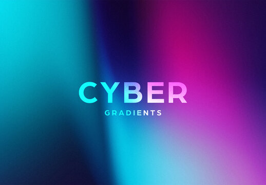 Modern Set Of Gradients With Magenta and Cyan Colors