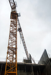 construction site with crane
