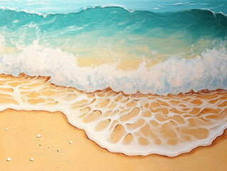 A pristine coastline with delicate waves and warm sand