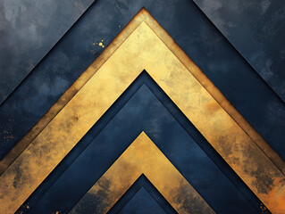 Gold and navy upward arrows forming a minimalist digital art piece