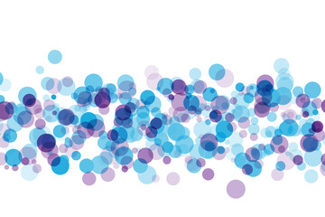 Abstract Blend of Cyan and Purple Circles and Shapes on White Background blue violet