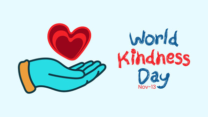 Creative vector illustration for World Kindness Day banner or greeting card design
