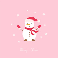 Merry Christmas and Happy New Year background, banner, cover, poster design with trendy flat style.Creative retro hand drawn Christmas cards, 