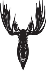 moose head silhouette vector
