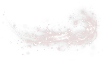 Soft pink glittery swirl overlay with sparkling effects and light bokeh, creating an ethereal atmosphere for design projects and artistic expressions with copy space