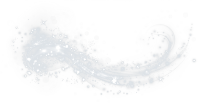 Ethereal white swirl with sparkling stars and soft textures, creating a magical atmosphere, perfect for backgrounds or overlays in design projects with copy space