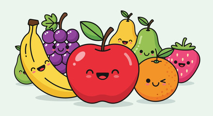 vector illustration of fruits