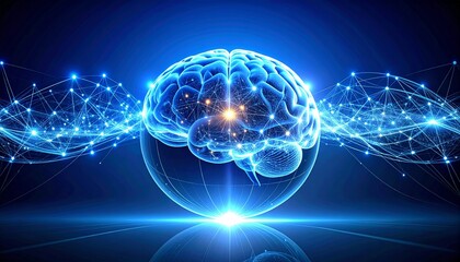 artificial intelligence brain network technology concept