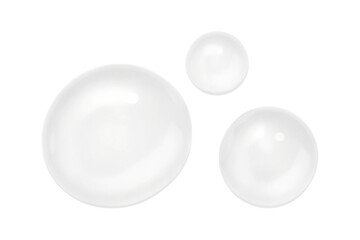 Gel bubbles of cosmetic product for advertising, marketing and promotion concept on transparent background 