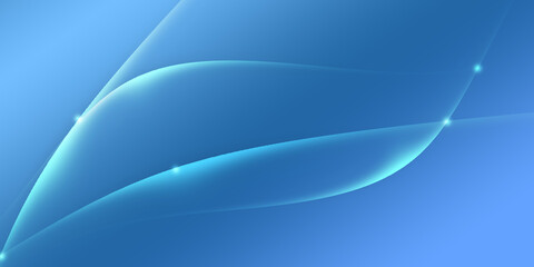 Illustration in the style of wave-shaped patterns with blue gradient for online work and presentations