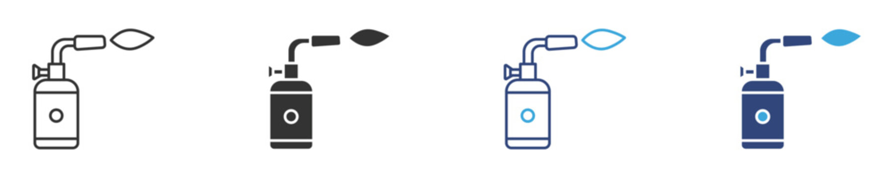 Blowtorch icon set,  vector illustration .