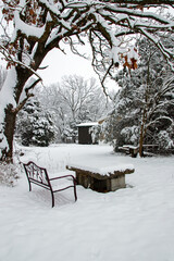 Unique rural snow scene