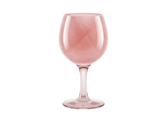 Elegant pink wine glass isolated PNG, stemware for celebrations and special occasions on transparent background