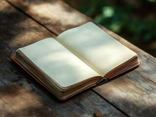 A journal with a blank page, perfect for writing new thoughts