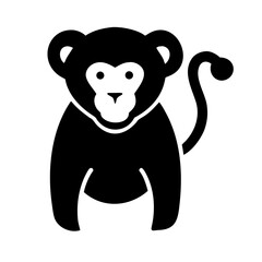 Illustration of a black tiger with stripes and a tail