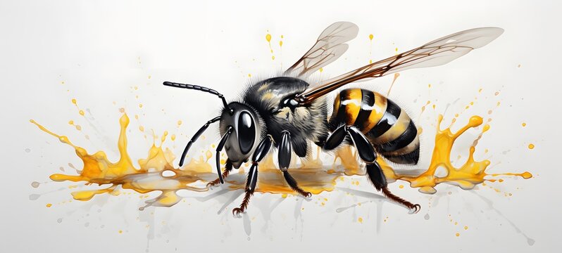 art of Hornet a black and white high contrast full body,generative AI