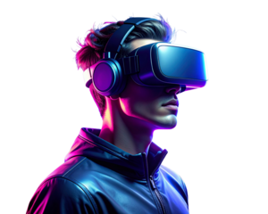 young man with headphones