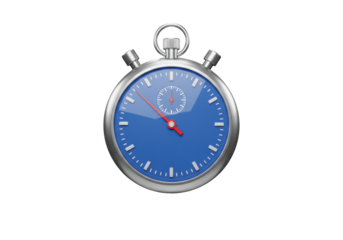 Classic stopwatch PNG isolated on transparent background, timing device for sports and time management