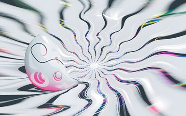 Abstract Shape Isolated Transparent Vortex Illustration