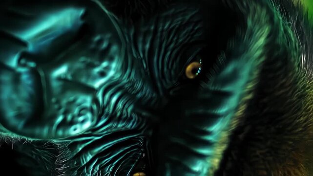 a primate staring the trespassing from the buzz