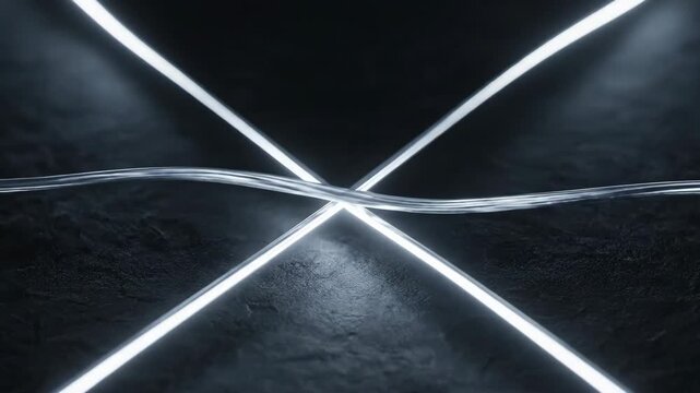 Bright light trails weave together and form unique patterns against a dark backdrop. The interplay of light and shadow captures the beauty of movement in a captivating way.