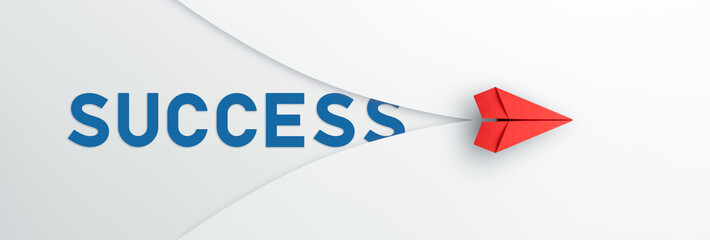 Business success, innovation and solution concept. paper plane © Worawut