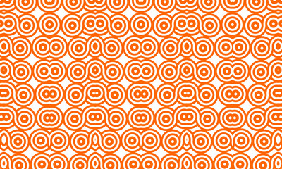 Fototapeta premium Seamless Geometric Pattern Background with Repeating Orange Circular Motifs