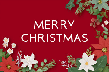 A card with the words “Merry Christmas.” 