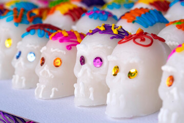dia de muertos, calaveritas, calavera de azucar, festividad, mexico, coco, pastel, alimento,...