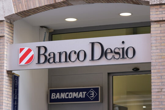 Rome,Italy-Sep.25th 2025: Banco Desio bank brand logo close up