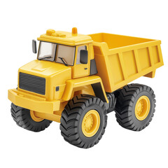Yellow Toy Dump Truck Isolated on Transparent Background PNG