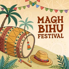 Magh Bihu Festival Background