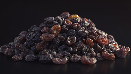 Fototapeta premium raisins pile background, food, snack