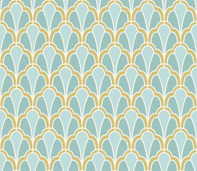 Abstract vector art seamless pattern. Vintage victorian background. Geometric retro illustration.