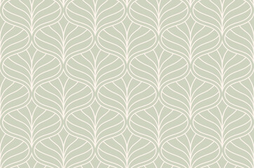 Abstract art deco leaves seamless pattern. Vector geometric texture.