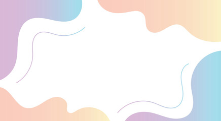 Pastel gradient abstract background vector for banner design presentation and social media template