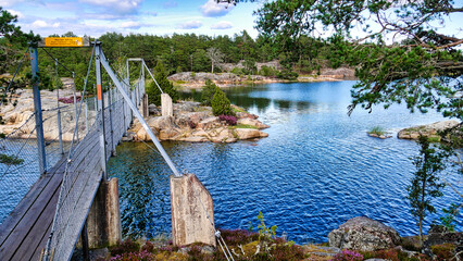 Auf dem Wanderweg im Naturreservat Stend&ouml;rren von Sch&auml;reninsel zu Sch&auml;reninsel