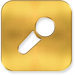 Shiny Gold Map Pin Marker Icon