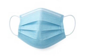 Blue disposable medical face mask for protection
