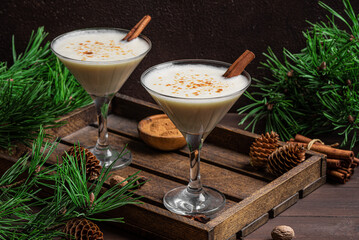 Christmas Eggnog Martini cocktail