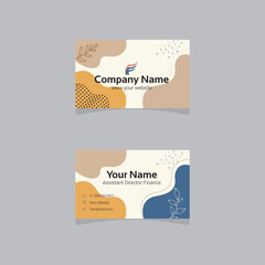 Modern abstract business card design for professional branding