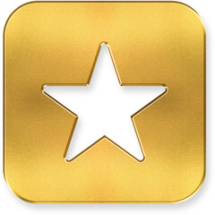Shiny Gold Favorite Star Icon